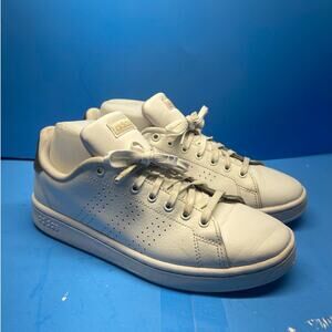 Adidas Women's Size 9 Cloudfoam Comfort Advantage Shoes White Rose Gold